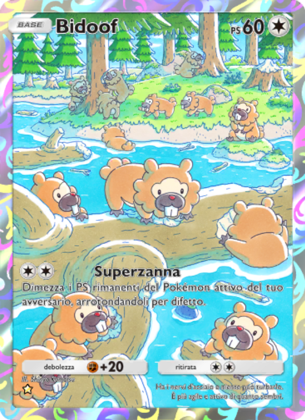 Bidoof 177/207 — Space-Time Smackdown (Italian Pokémon TCG card)