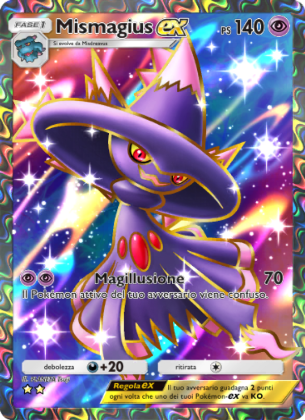Mismagius-ex 184/207 — Space-Time Smackdown (Italian Pokémon TCG card)