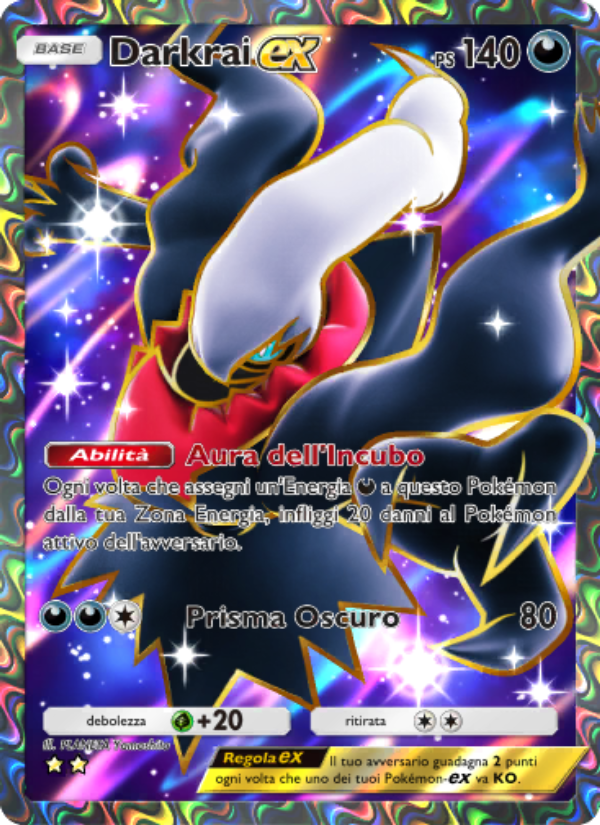 Darkrai-ex 187/207 — Space-Time Smackdown (Italian Pokémon TCG card)