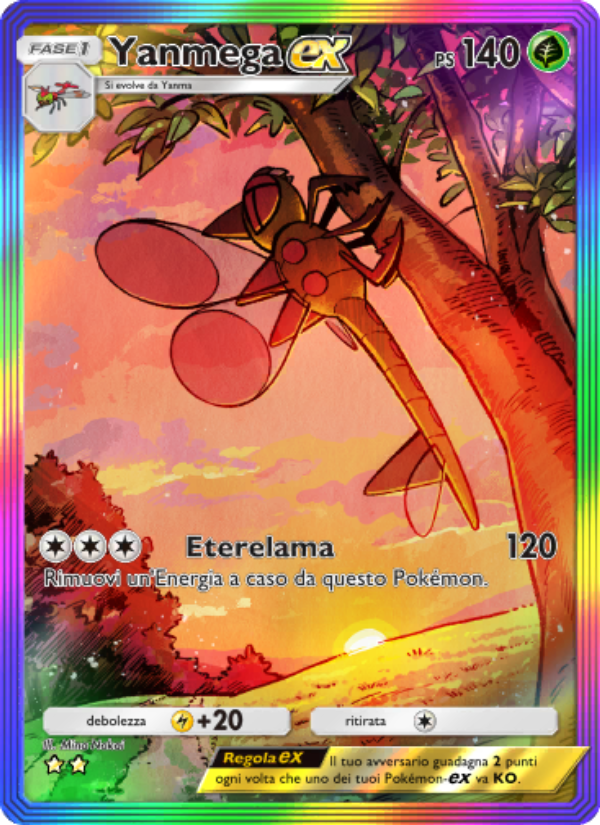 Yanmega-ex 196/207 — Space-Time Smackdown (Italian Pokémon TCG card)