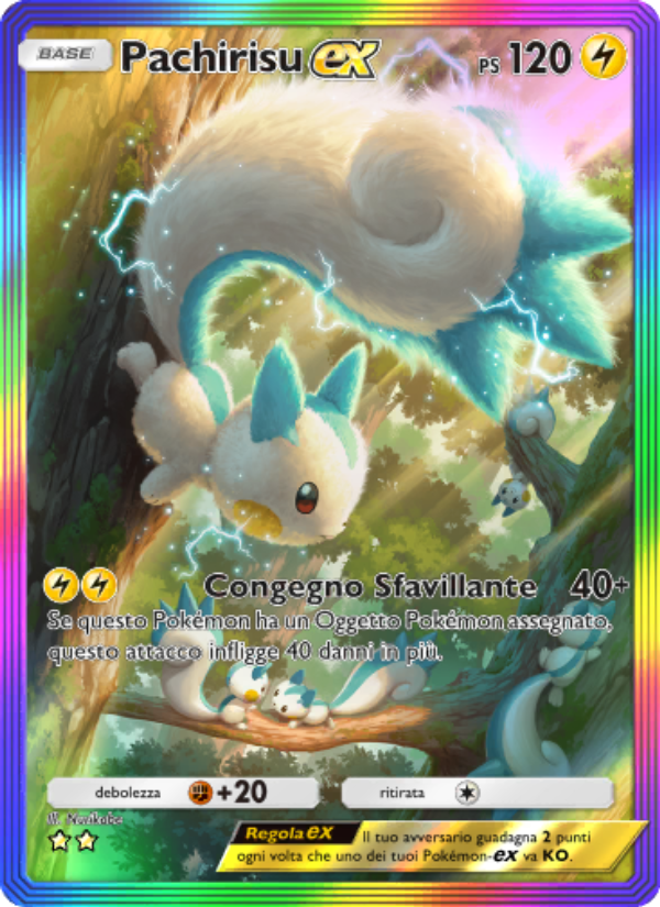 Pachirisu-ex 198/207 — Space-Time Smackdown (Italian Pokémon TCG card)