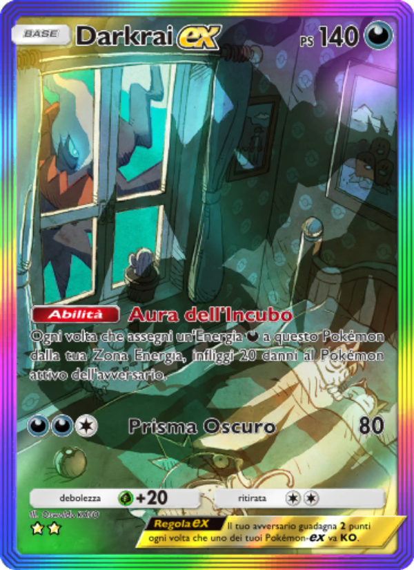 Darkrai-ex 202/207 — Space-Time Smackdown (Italian Pokémon TCG card)
