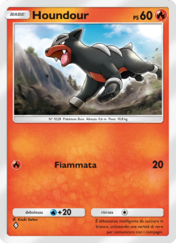 Houndour 011/96 — Triumphant Light (Italian Pokémon TCG card)