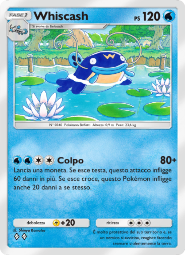 Whiscash 017/96 — Triumphant Light (Italian Pokémon TCG card)
