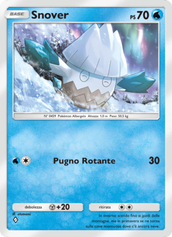 Snover 020/96 — Triumphant Light (Italian Pokémon TCG card)