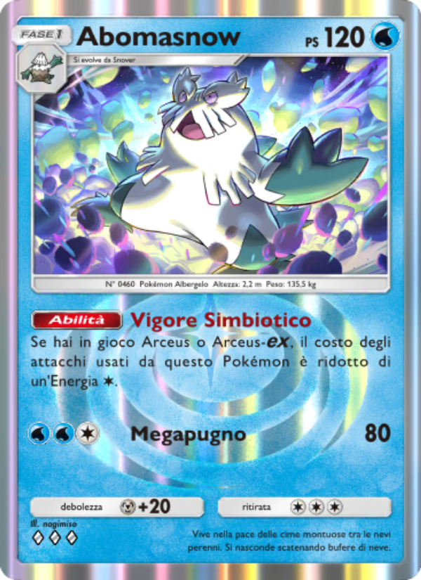 Abomasnow 021/96 — Triumphant Light (Italian Pokémon TCG card)