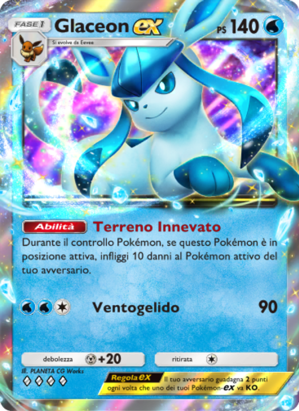 Glaceon-ex 022/96 — Triumphant Light (Italian Pokémon TCG card)
