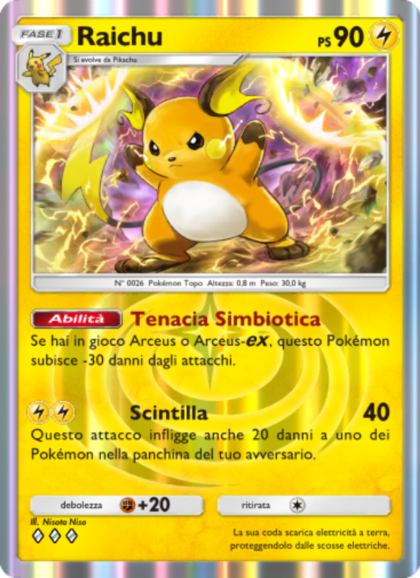 Raichu 026/96 — Triumphant Light (Italian Pokémon TCG card)