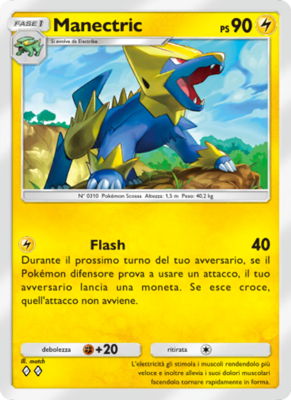 Manectric 028/96 — Triumphant Light (Italian Pokémon TCG card)