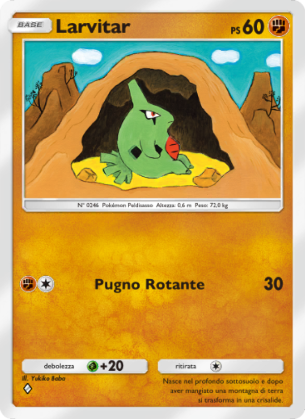 Larvitar 039/96 — Triumphant Light (Italian Pokémon TCG card)