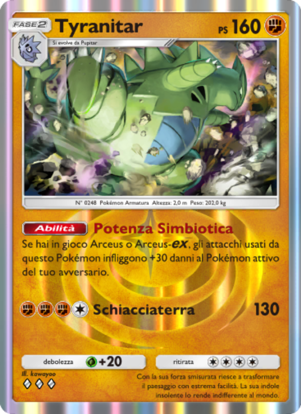 Tyranitar 041/96 — Triumphant Light (Italian Pokémon TCG card)