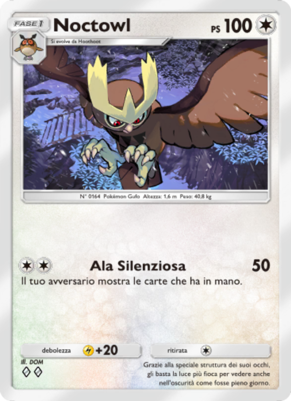 Noctowl 065/96 — Triumphant Light (Italian Pokémon TCG card)