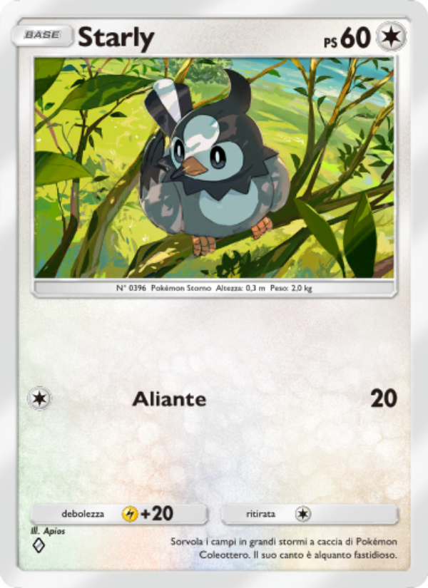 Starly 066/96 — Triumphant Light (Italian Pokémon TCG card)