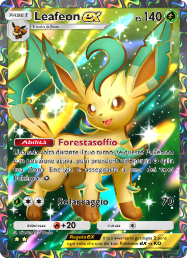 Leafeon-ex 082/96 — Triumphant Light (Italian Pokémon TCG card)