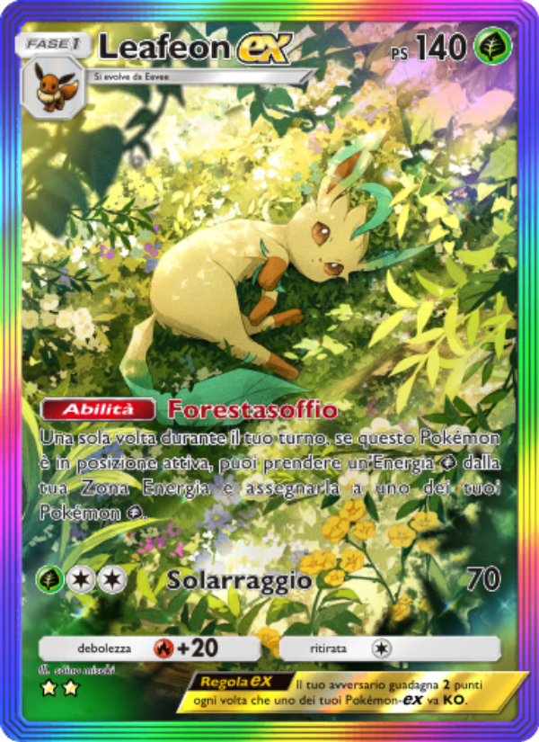 Leafeon-ex 091/96 — Triumphant Light (Italian Pokémon TCG card)