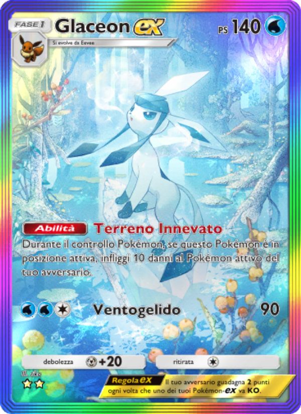 Glaceon-ex 092/96 — Triumphant Light (Italian Pokémon TCG card)