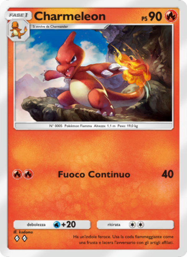 Charmeleon 009/111 — Shining Revelry (Italian Pokémon TCG card)