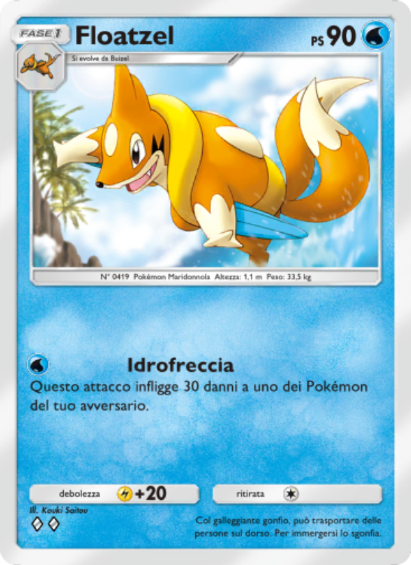 Floatzel 017/111 — Shining Revelry (Italian Pokémon TCG card)