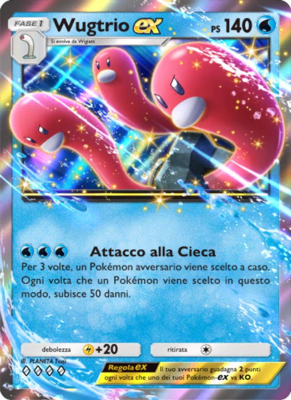 Wugtrio-ex 019/111 — Shining Revelry (Italian Pokémon TCG card)