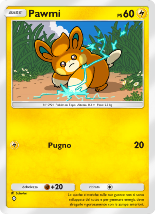 Pawmi 026/111 — Shining Revelry (Italian Pokémon TCG card)