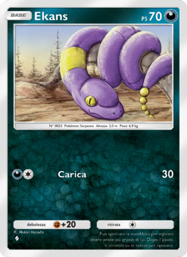 Ekans 045/111 — Shining Revelry (Italian Pokémon TCG card)