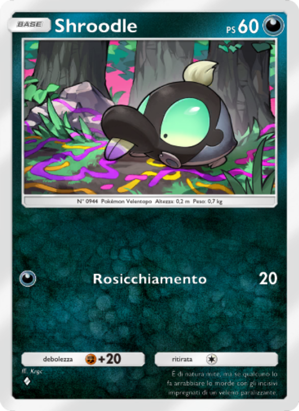 Shroodle 050/111 — Shining Revelry (Italian Pokémon TCG card)
