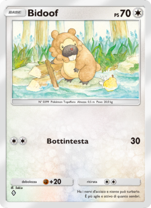 Bidoof 064/111 — Shining Revelry (Italian Pokémon TCG card)