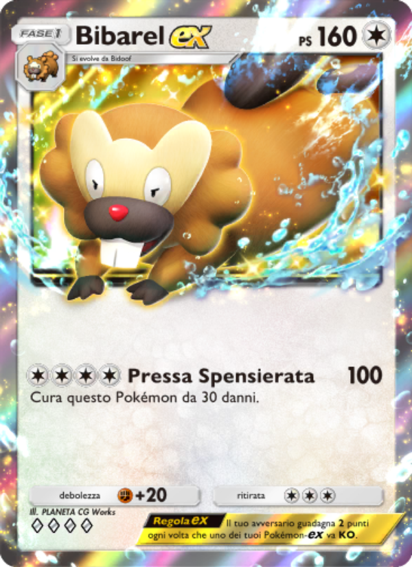 Bibarel-ex 065/111 — Shining Revelry (Italian Pokémon TCG card)
