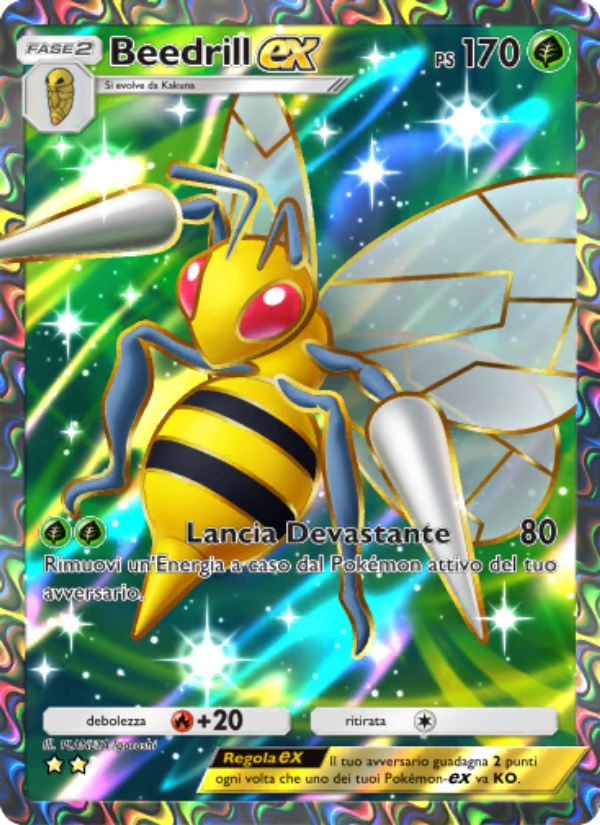 Beedrill-ex 079/111 — Shining Revelry (Italian Pokémon TCG card)