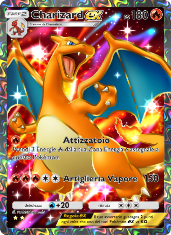 Charizard-ex 080/111 — Shining Revelry (Italian Pokémon TCG card)