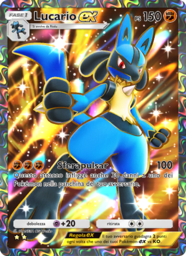 Lucario-ex 084/111 — Shining Revelry (Italian Pokémon TCG card)