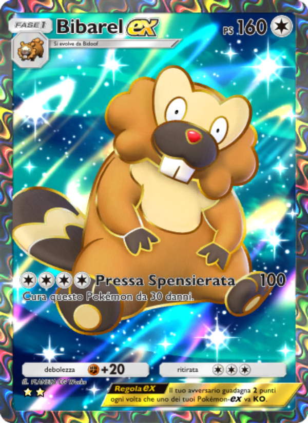 Bibarel-ex 087/111 — Shining Revelry (Italian Pokémon TCG card)