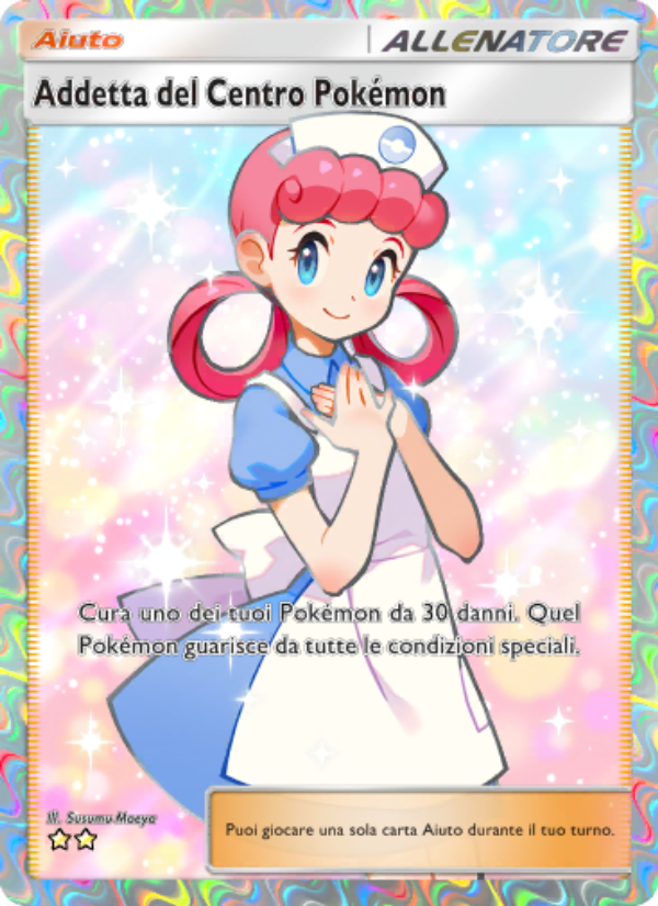 Addetta del Centro Pokémon 089/111 — Shining Revelry (Italian Pokémon TCG card)