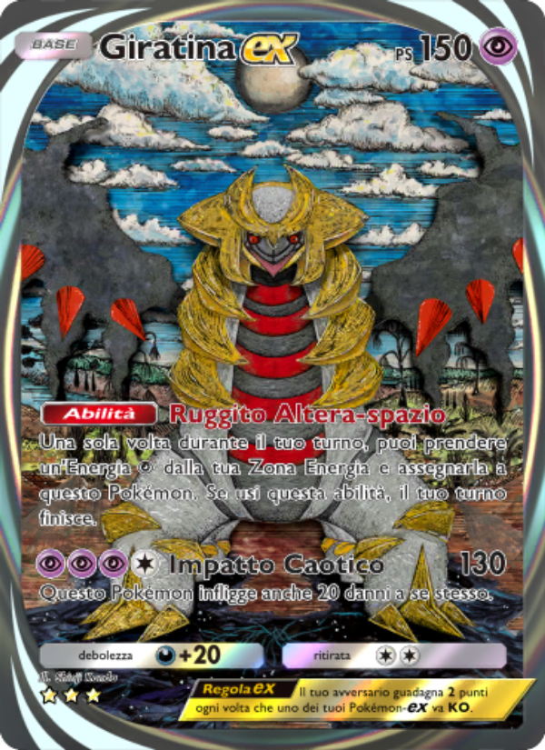 Giratina-ex 096/111 — Shining Revelry (Italian Pokémon TCG card)