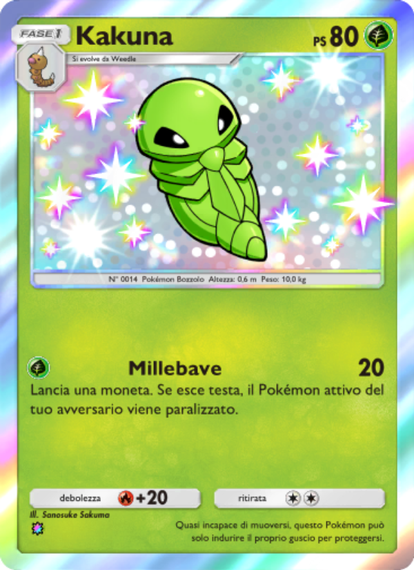 Kakuna 098/111 — Shining Revelry (Italian Pokémon TCG card)