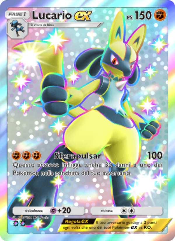 Lucario-ex 110/111 — Shining Revelry (Italian Pokémon TCG card)