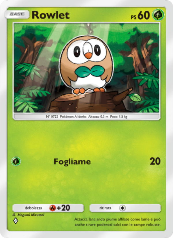 Rowlet 009/239 — Celestial Guardians (Italian Pokémon TCG card)
