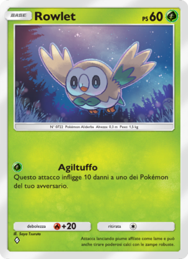 Rowlet 010/239 — Celestial Guardians (Italian Pokémon TCG card)