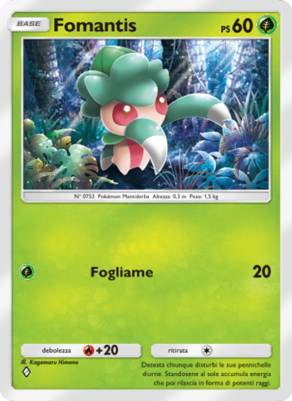 Fomantis 014/239 — Celestial Guardians (Italian Pokémon TCG card)