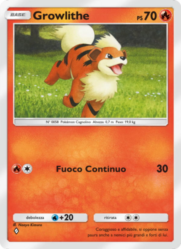Growlithe 025/239 — Celestial Guardians (Italian Pokémon TCG card)