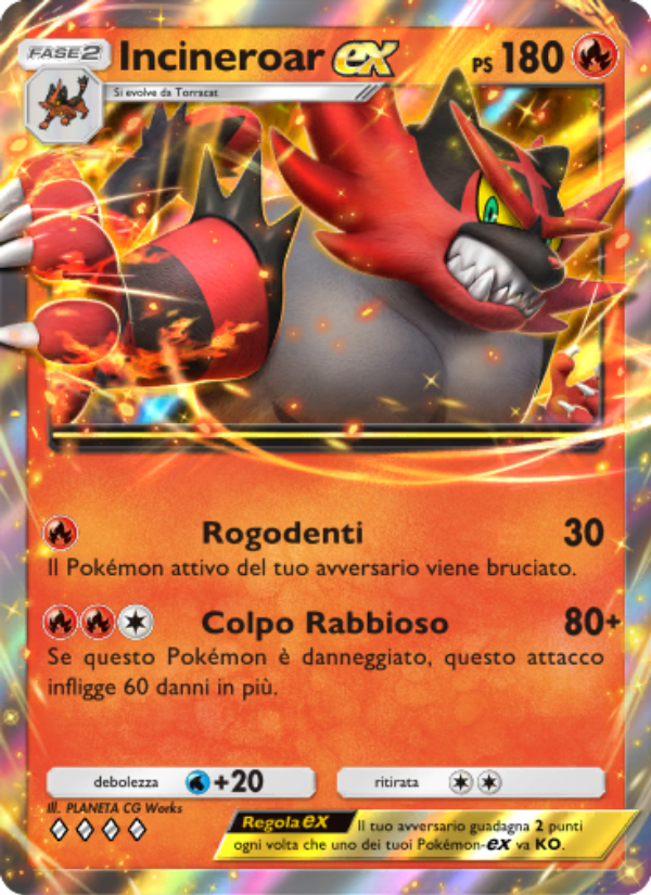 Incineroar-ex 033/239 — Celestial Guardians (Italian Pokémon TCG card)