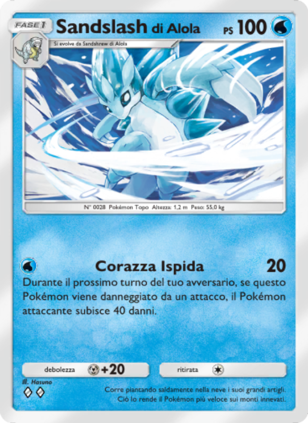 Sandslash di Alola 039/239 — Celestial Guardians (Italian Pokémon TCG card)