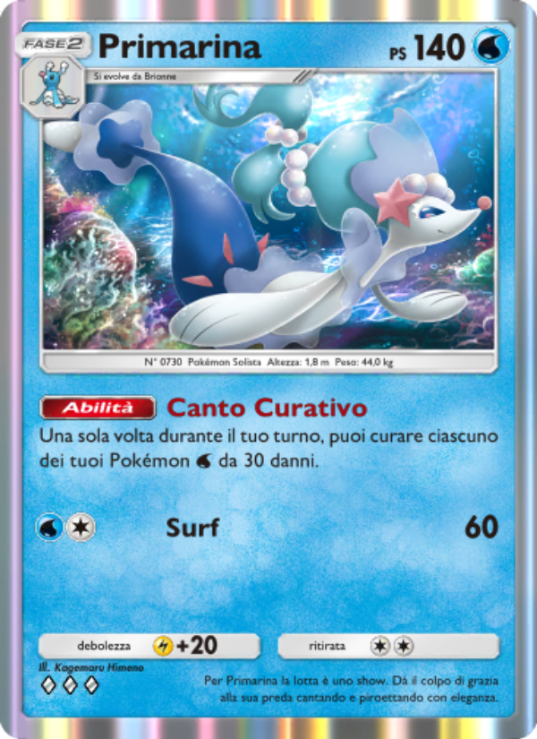 Primarina 048/239 — Celestial Guardians (Italian Pokémon TCG card)
