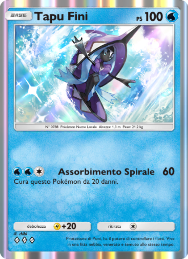 Tapu Fini 056/239 — Celestial Guardians (Italian Pokémon TCG card)