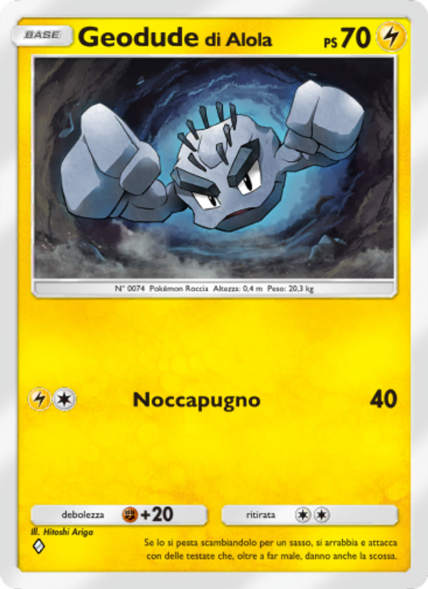 Geodude di Alola 059/239 — Celestial Guardians (Italian Pokémon TCG card)