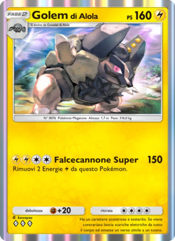 Golem di Alola 061/239 — Celestial Guardians (Italian Pokémon TCG card)