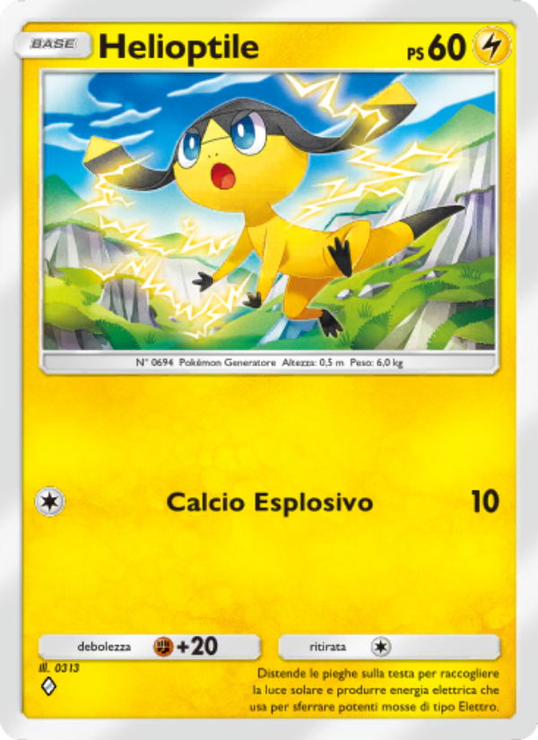 Helioptile 062/239 — Celestial Guardians (Italian Pokémon TCG card)