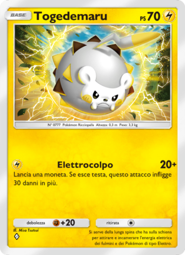 Togedemaru 067/239 — Celestial Guardians (Italian Pokémon TCG card)