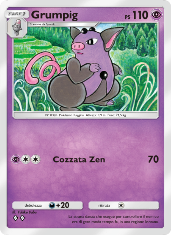 Grumpig 072/239 — Celestial Guardians (Italian Pokémon TCG card)