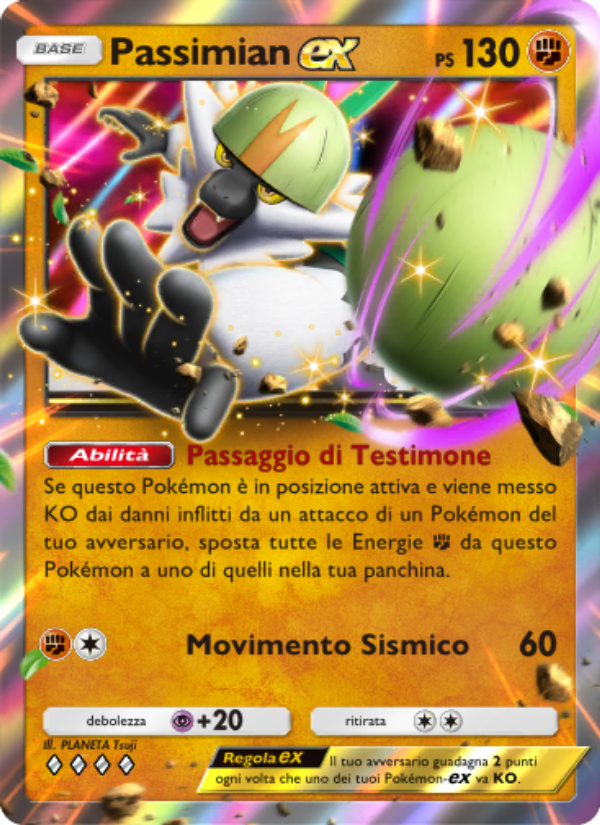 Passimian-ex 104/239 — Celestial Guardians (Italian Pokémon TCG card)